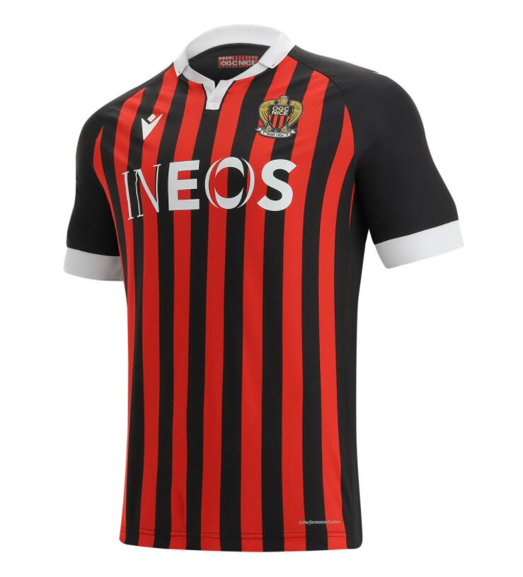 2021/22 OGC NICE Home Kit Soccer Jersey